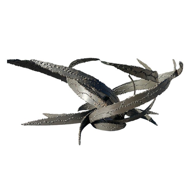 Transparent Vintage Mid Century Modern Daniel Gluck Brutalist Bronze Twisted Glass Circle Coffee Table 1960s Sculpture Sculptural For Sale - Image 8 of 12