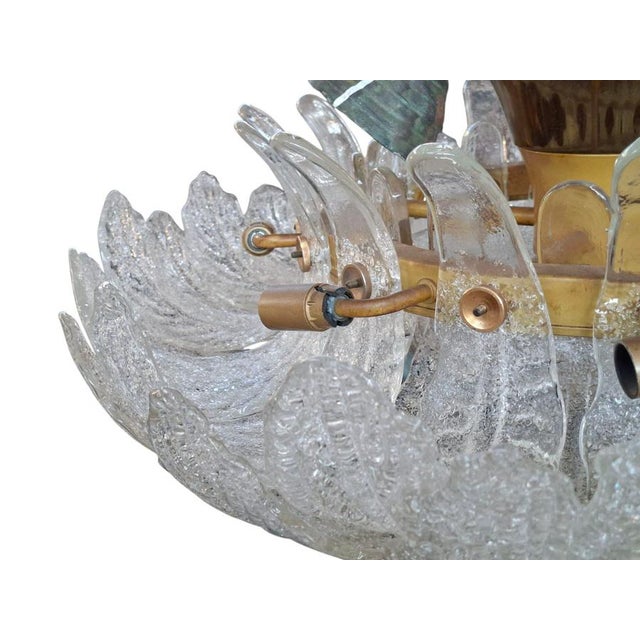 Murano Glass Ceiling Light attributed to Barovier and Toso, 1950 For Sale - Image 3 of 18