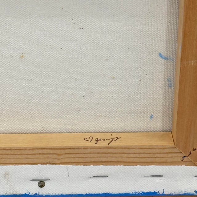 Paint Original Contemporary Fish Oil Painting on Canvas, Signed, Framed For Sale - Image 7 of 9