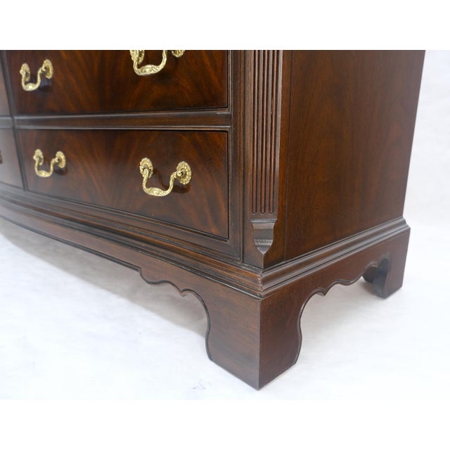 Drexel Mahogany Banded Top Brass Pulls 12 Drawers 75" Long Dresser Credenza MINT For Sale - Image 13 of 15