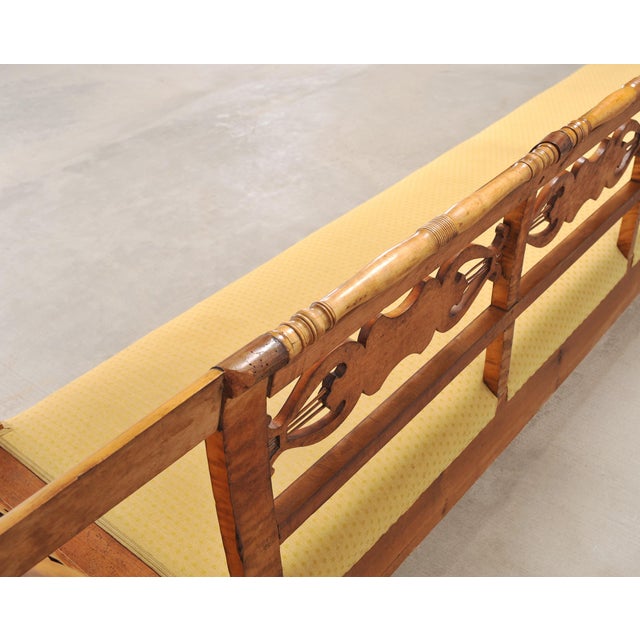 Monumental Swedish Biedermeier Style Burl Hall Bench 11.5 Ft For Sale - Image 18 of 18