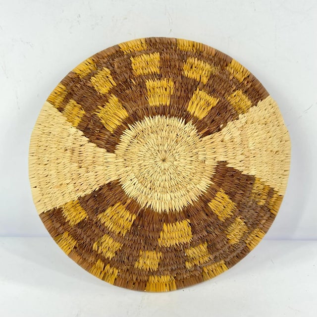 African Early 20th Century Botswana Basket 7inch MATTER COLLECTION For Sale - Image 3 of 6