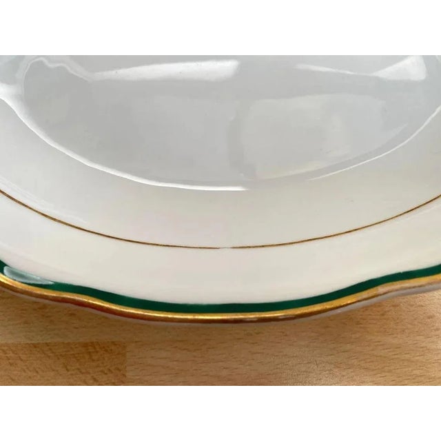 Golden Border Gilding Serving Oval Dish from Meissen, 1980s For Sale - Image 6 of 8