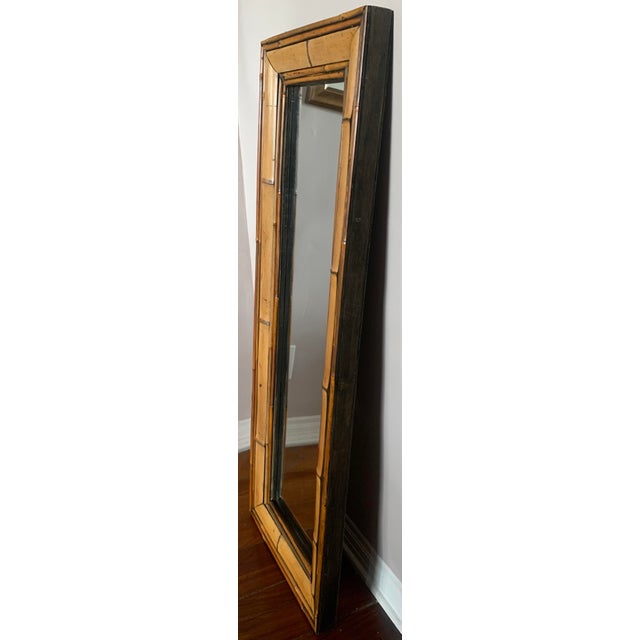 Asian Vintage Bamboo Wall Mirror For Sale - Image 3 of 10