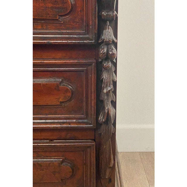 Brown Baroque Chest of Drawers / Commode, Italy or Spain Circa 1700 For Sale - Image 8 of 11