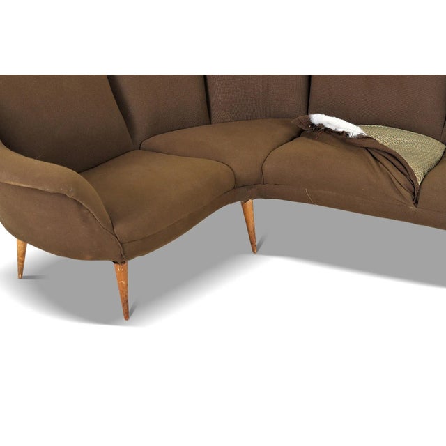 1950s 1950s Italian Mid Century Corner Sofa For Sale - Image 5 of 6