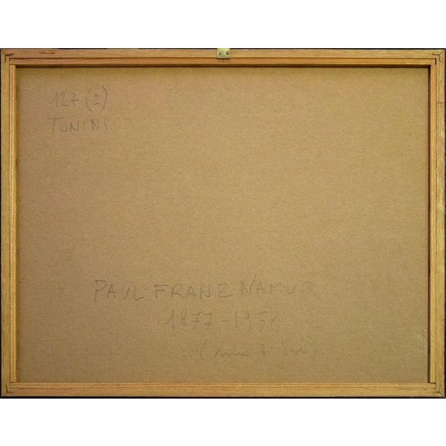 Modern Two Men Around a Table - 1940s - Paul-Franz Namur - Drawing - Modern For Sale - Image 3 of 4