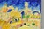 Traditional Vintage Yair Emanuel Judaica Hand Painted Wood Challah Board Made in Israel For Sale - Image 3 of 14