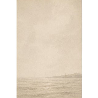 Minimal Coastal Landscape Study, Soft Horizon Art Print, 24" × 36" For Sale