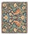 Arts & Crafts Woodland Hares Botanical Woven Throw Blanket – Indigo Blue & Sage, 60 × 50 For Sale