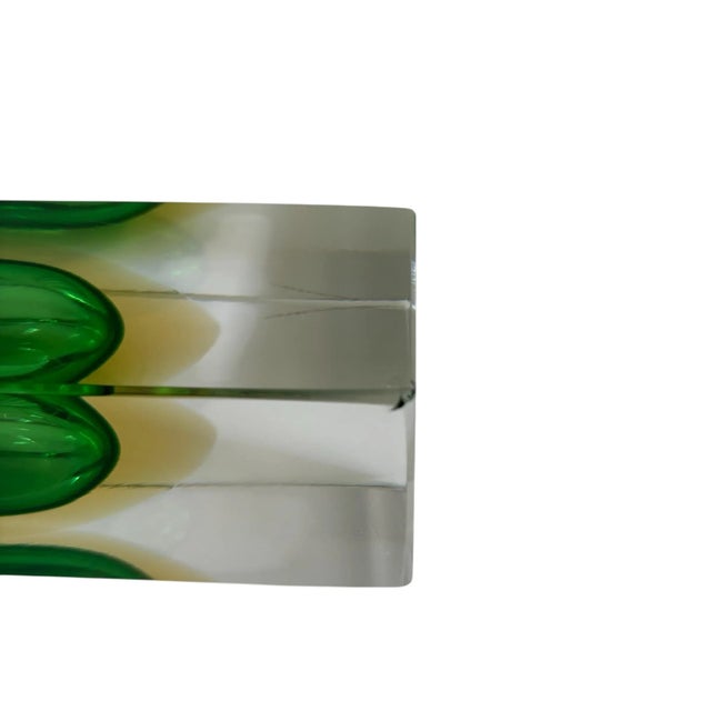 1960s Murano Sommerso Glass Green Yellow Vase by Flavio Poli for Alessandro Mandruzzato For Sale In Chicago - Image 6 of 6