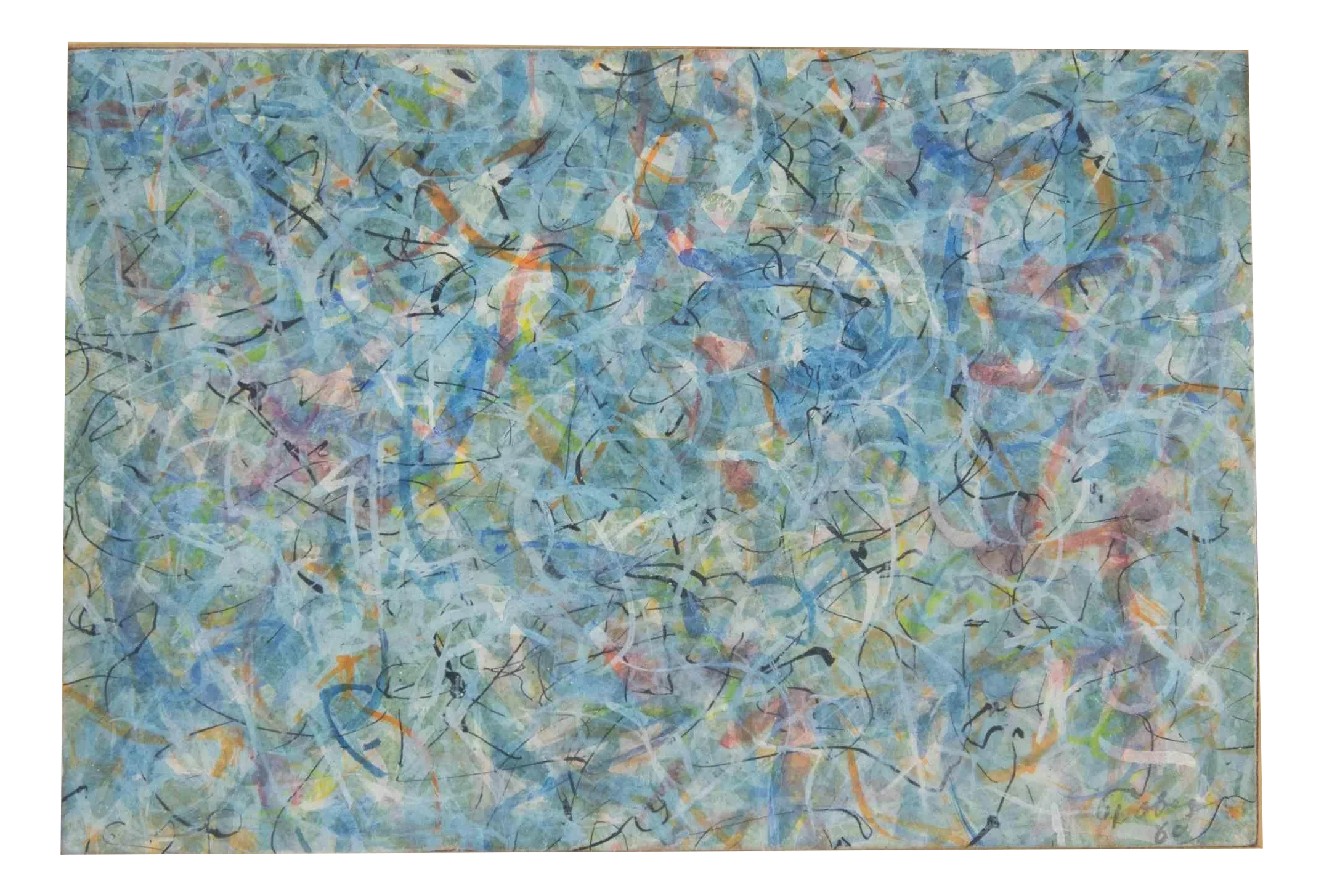 Mark Tobey, Abstract Composition, Watercolor, 1960 | Chairish