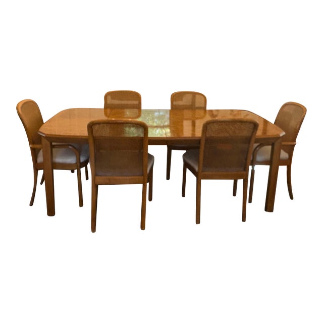 Late 20th Century Chinoiserie Dining Set Attributed to Drexel For Sale