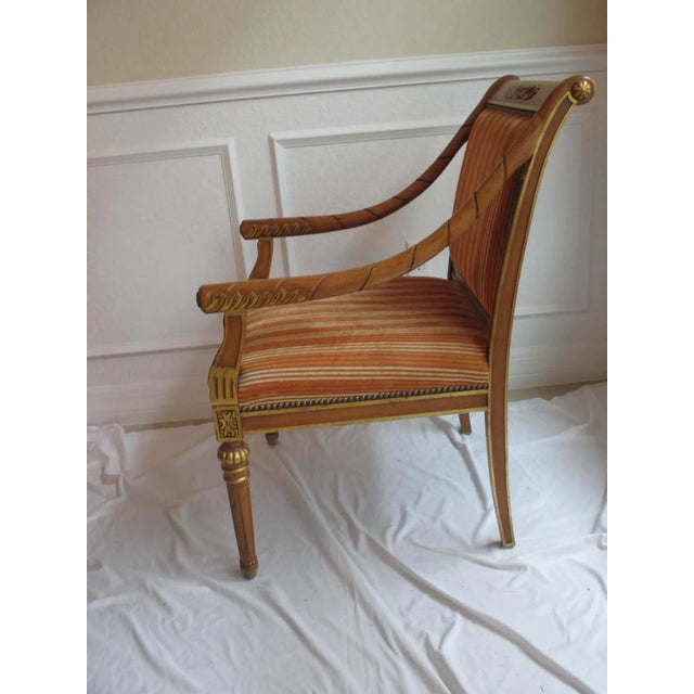 Wood Vintage Gilded Accent Chair For Sale - Image 7 of 11