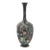 Antique Meiji Japanese Cloisonne Enamel Vase Wisteria and Flowers For Sale