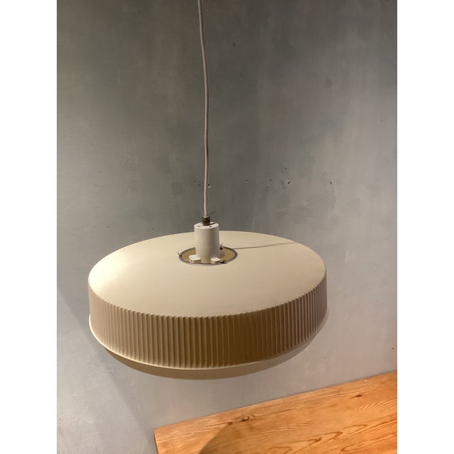 Industrial Ceiling Lamp in Plastic by Louis Kalff for Philips, Netherlands, in Very Good conditions. Designed 1950 to 1959...