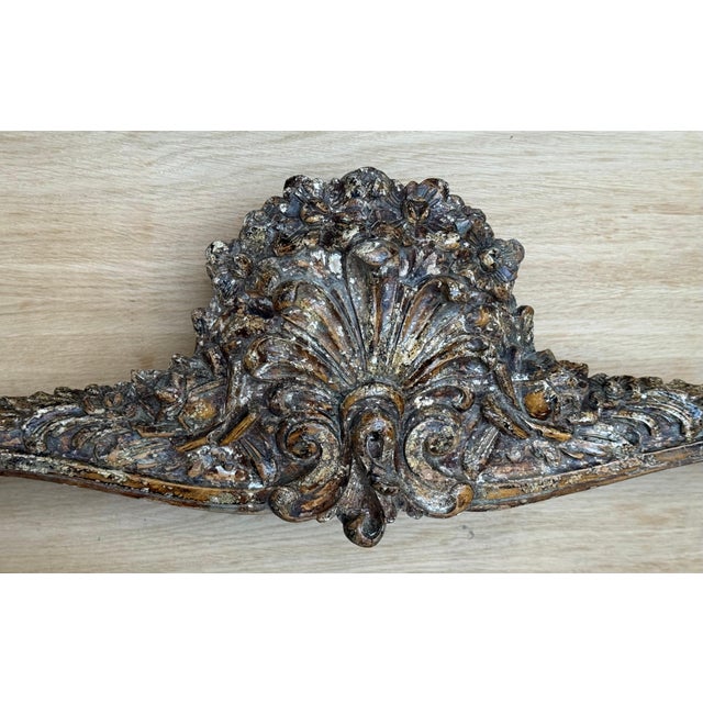 Late 19th Century French Louis XIV Style Carved Painted Wall Mounted Console Table with wood top For Sale - Image 13 of 18