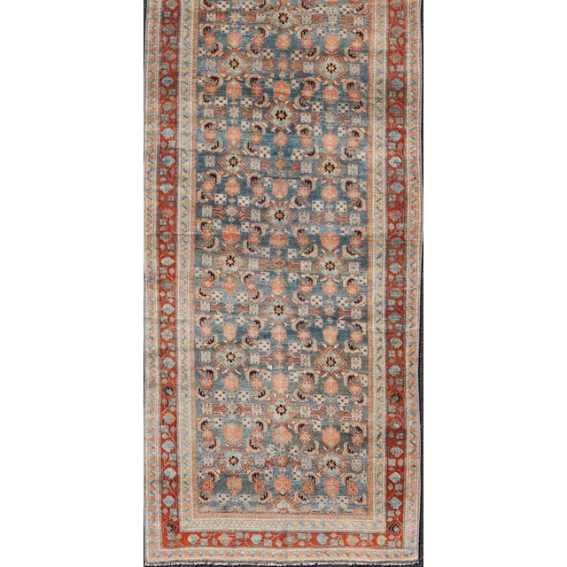 Measures: 3'1 x 15'8 Antique Senneh Persian Long Runner in Wool with All-Over Design in Earthy Tones. Keivan Woven Arts;...