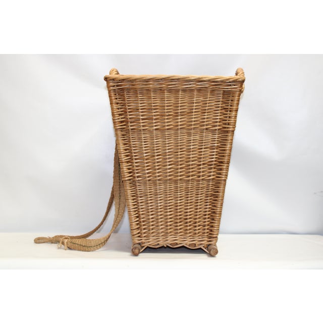 Vintage French Provincial Vineyard Harvest Backpack. For Sale - Image 4 of 13