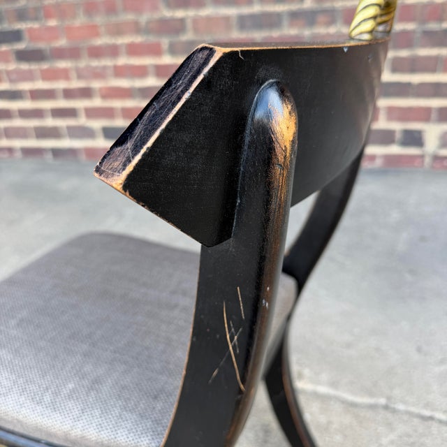 Wood Regency Dining Chair Attributed to John Gee For Sale - Image 7 of 12