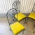 Vintage Arthur Umanoff Attributed Iron Chairs With Chartreuse Velvet Seats - Set of 4 For Sale - Image 9 of 13