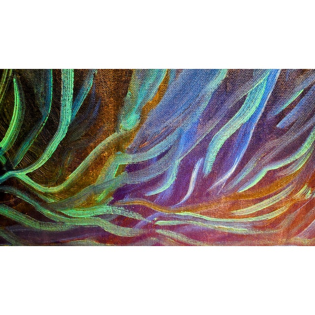 Textile 1990s Original Oil Painting by John Carnright Framed on Stretched Canvas From His Studio Collection For Sale - Image 7 of 9