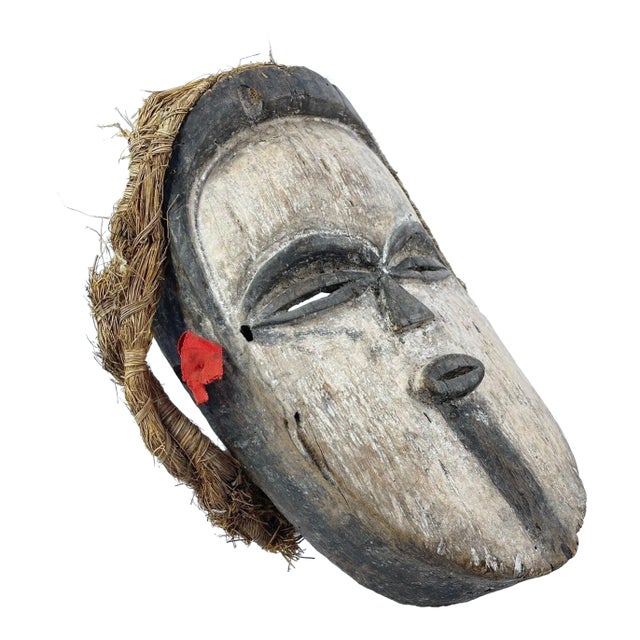 Early 20th Century Igbo Carved Wood Mask Nigeria For Sale
