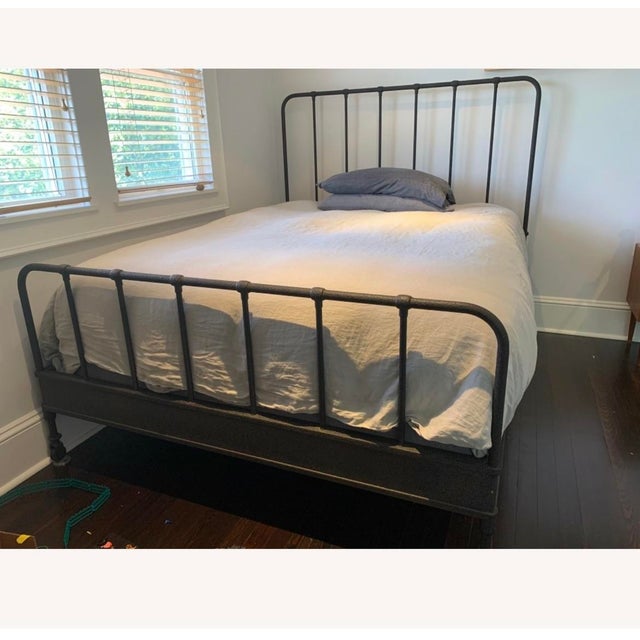 Restoration Hardware Iron Bed With Headboard and Footboard Size Queen