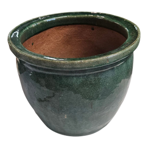 Late 20th Century 12" Outdoor/Indoor Glazed Ceramic Planter