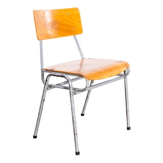 Vintage English Stacking Dining Chair, 1950s For Sale