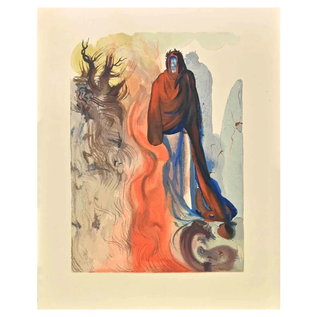 Salvador Dali, The Divine Comedy: Brunetto Latini, Woodcut Print, 1963 For Sale