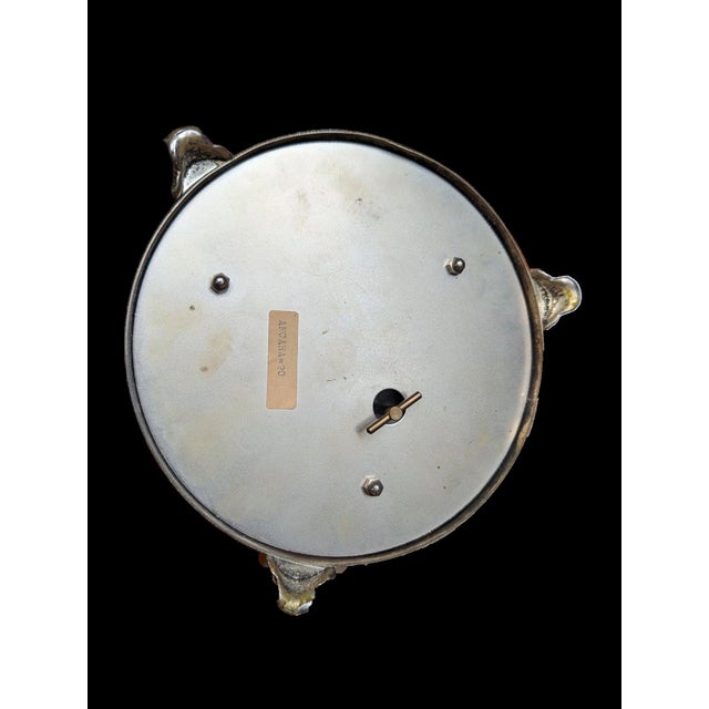 Vintage Large Italian Musical Automatic Cigar and Lipstick Carousel in Brown with Gold Elements and Floral Motif, 1990 For Sale - Image 4 of 6