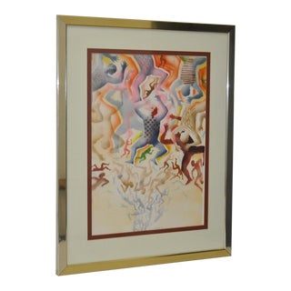 Mid-Century Modern Airbrush Painting by McBride For Sale