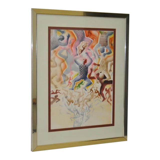 Mid-Century Modern Airbrush Painting by McBride For Sale