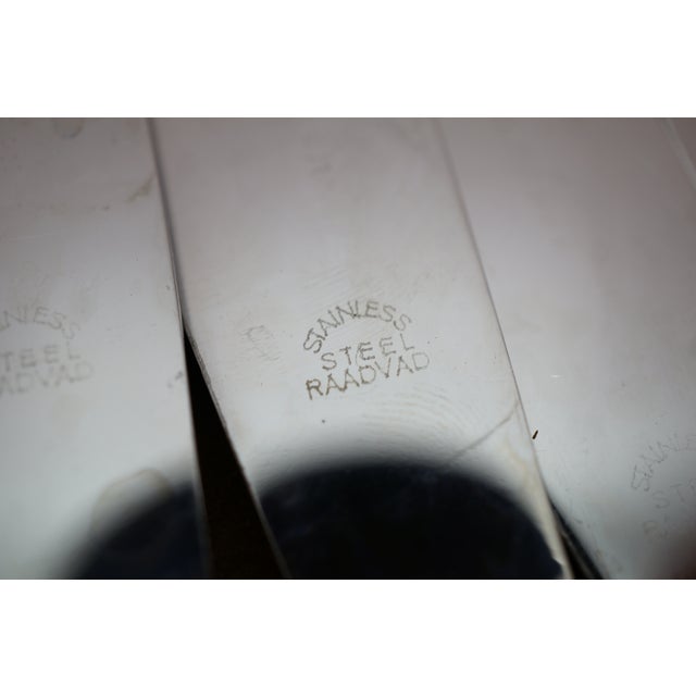 Antique Danish Georg Jensen Acanthus Dronning Sterling Silver Dinner Knives 9" - 8 pcs For Sale - Image 9 of 10