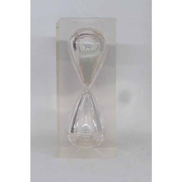 Ralph Lauren Acrylic Lucite Clark Hourglass Retro Mid Century Modern Style 4701b For Sale - Image 10 of 11