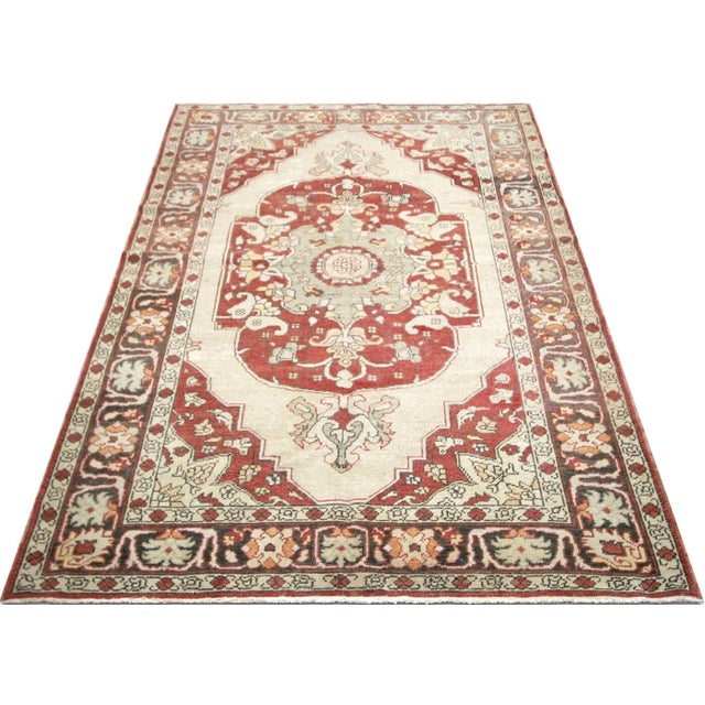 1960s 1960s Turkish Oushak Rug For Sale - Image 5 of 7