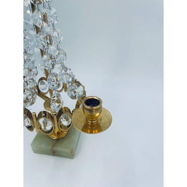 Gold Vintage Decorative Candlestick, 1975 For Sale - Image 8 of 9