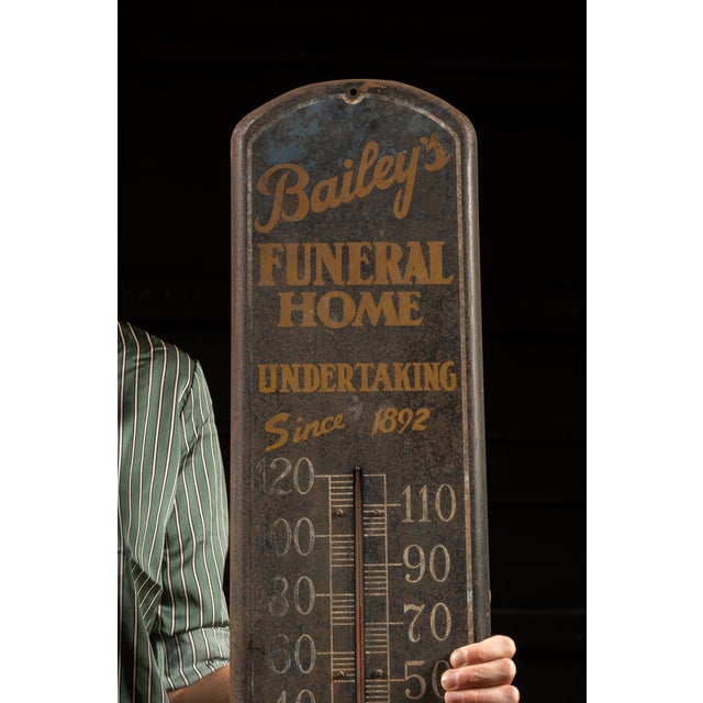 Mid 20th Century Vintage Bailey's Funeral Home Thermometer and Sponsored Phonebook For Sale - Image 5 of 8