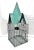 1980s Vintage Architectural Metal Birdcage With Green Patina Roof For Sale - Image 5 of 11