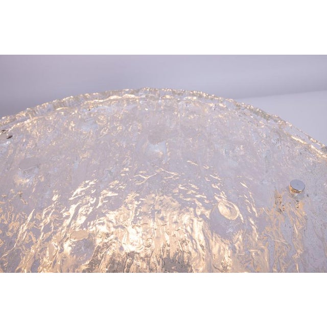 Large Murano Glass Flushmount Fixture in the style of Kaiser, Germany, 1960s For Sale - Image 10 of 13