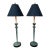 Pair of Vintage Frederick Cooper Verdigris Candlestick Buffet Table Lamps For Sale