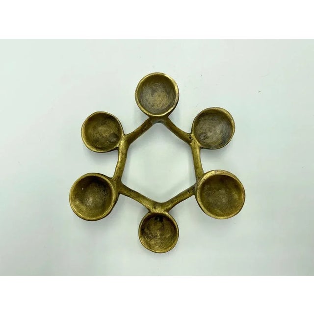 Brutalist Candleholder in Bronze in the style of Michael Harjes, 1960s For Sale - Image 6 of 11