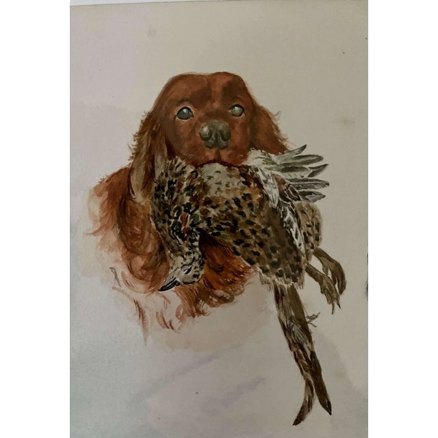 Raoul Millais, Working Dogs, 1960s, Watercolor For Sale - Image 4 of 7