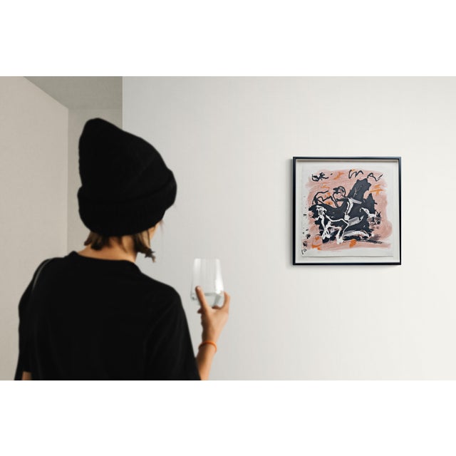 Emil schumacher hagen 1912 - 1999 san josé/ibiza genesis, sheet 8 terragraphy on heavy laid paper size: 40.5 x 40 cm...