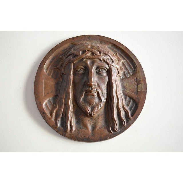 Christian Plaque - Bronze Relief, 1880s For Sale - Image 6 of 6