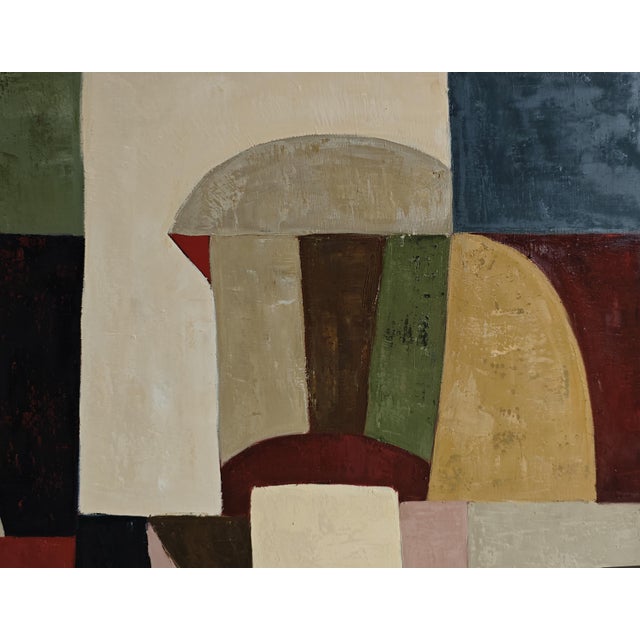 Paint Prélude À L’inattendu, Contemporary Geometric Abstract Oil Painting, Framed by Sophie Dumont For Sale - Image 7 of 8