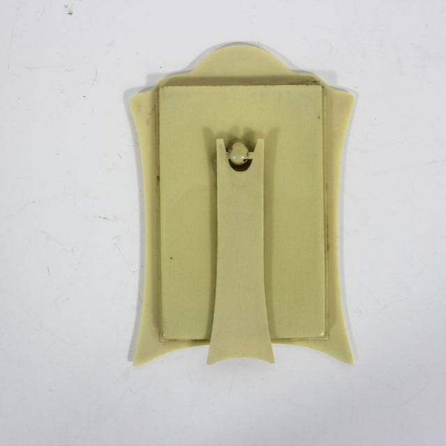 Antique French Ivory Celluloid Oval Picture Frame Easel Back Photo Frame For Sale - Image 4 of 8