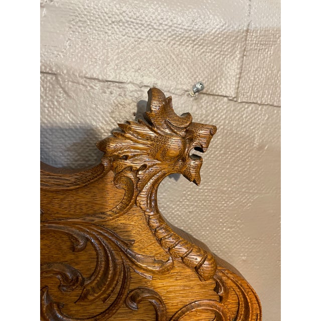 Antique Edwardian Golden Oak China or Curio Cabinet With Curved Original Glass For Sale - Image 9 of 10