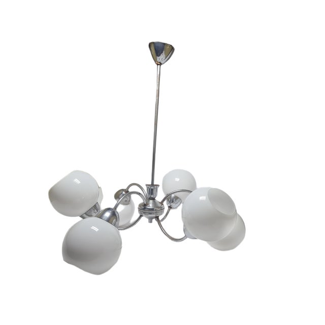 Art Deco Style Chandelier, Poland, 1960s For Sale - Image 10 of 13